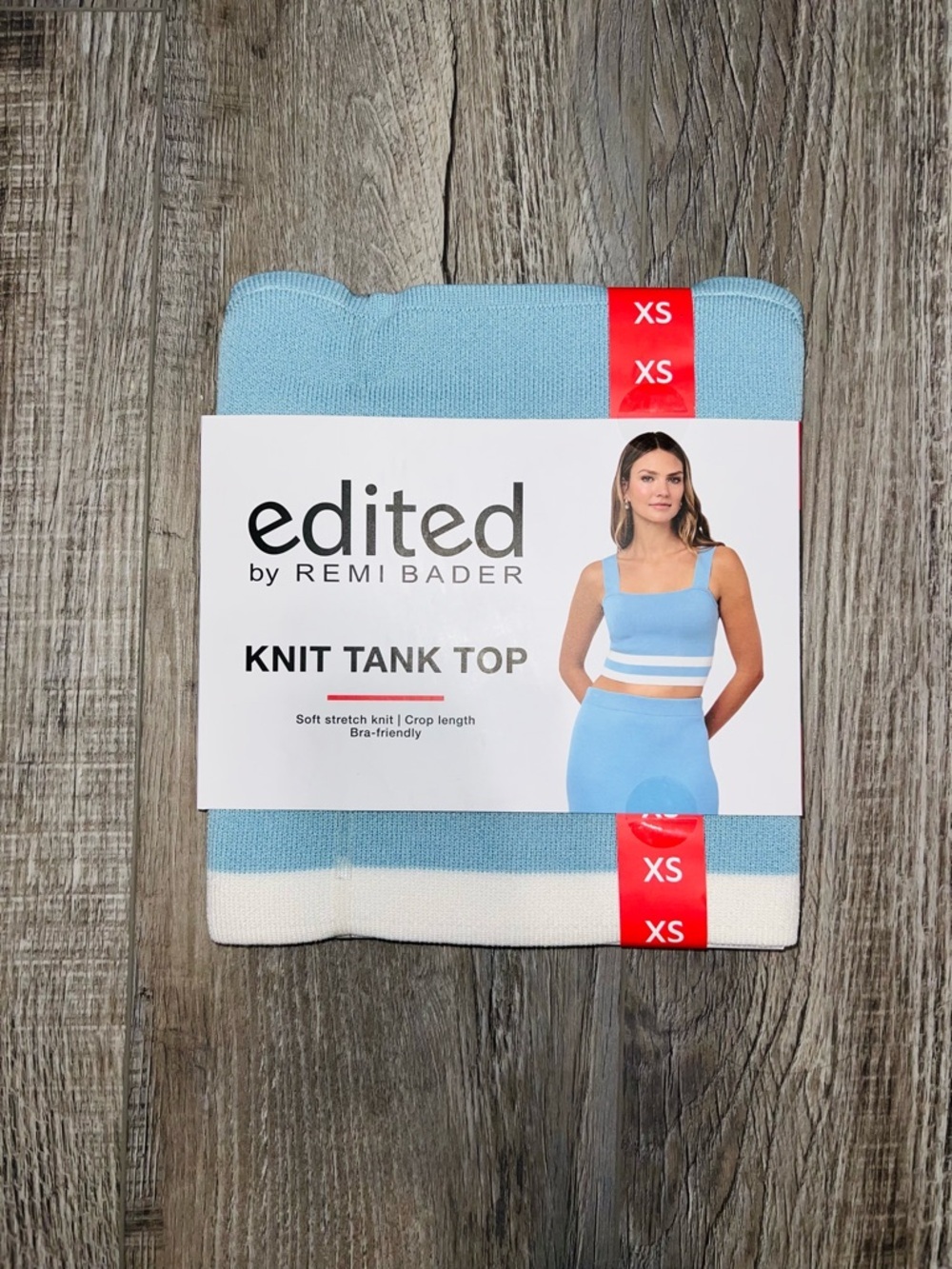 edited by Remi Bader Light Blue Knit Tank Top - XS